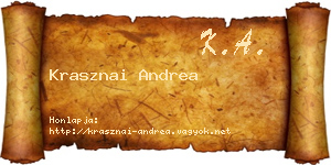 Krasznai Andrea névjegykártya
